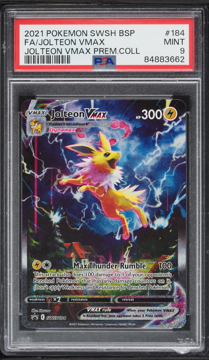 2021 Pokemon Sword & Shield Promo Full Art Jolteon VMAX #184 PSA 9 MINT