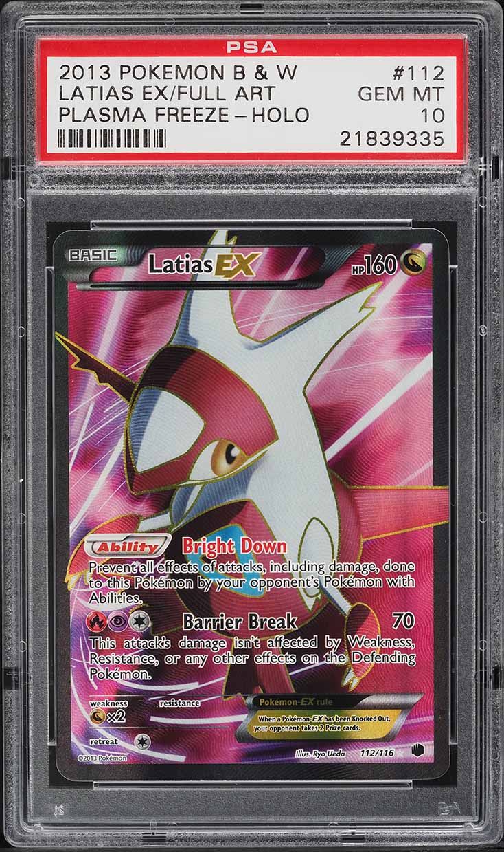 2013 Pokemon Black & White Plasma Freeze Full Art Latias EX #112 PSA 10 GEM MINT