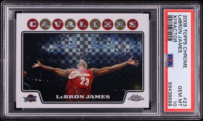 2008 Topps Chrome Xfractor LeBron James /288 #23 PSA 10 GEM MINT