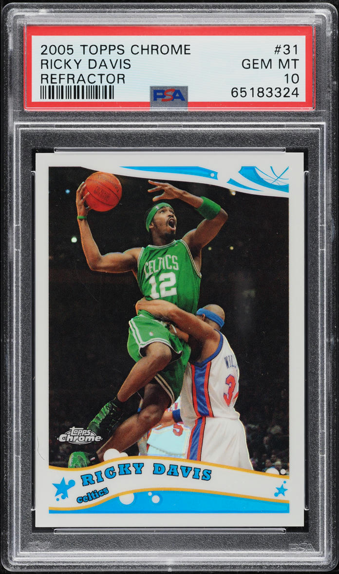 2005 Topps Chrome Refractor Ricky Davis /999 #31 PSA 10 GEM MINT