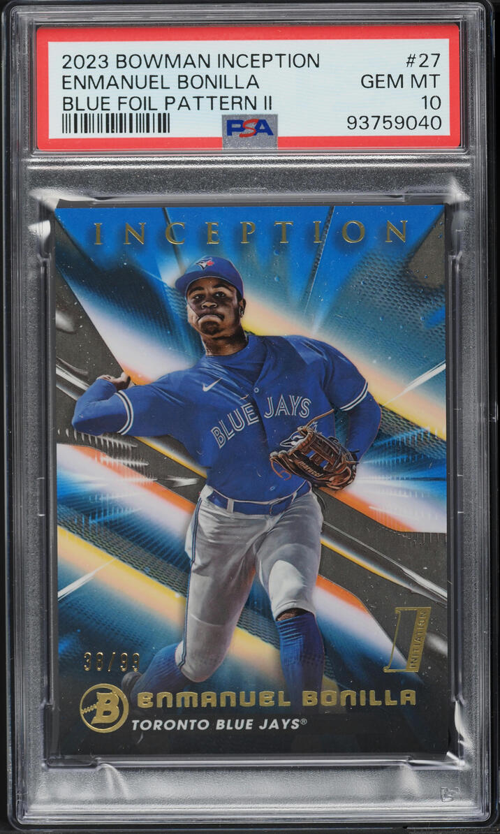 2023 Bowman Inception Blue Foil Pattern II Enmanuel Bonilla PROSPECT /99 PSA 10
