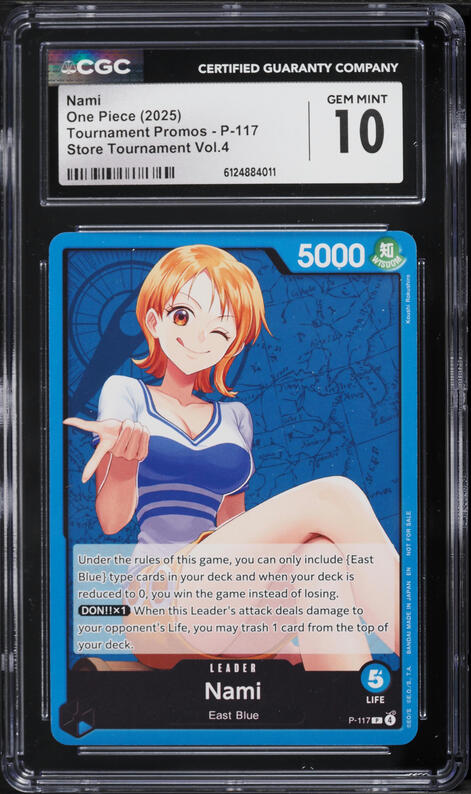 2025 One Piece Japanese X Baskin Robbins Nami CGC 10 PRISTINE on