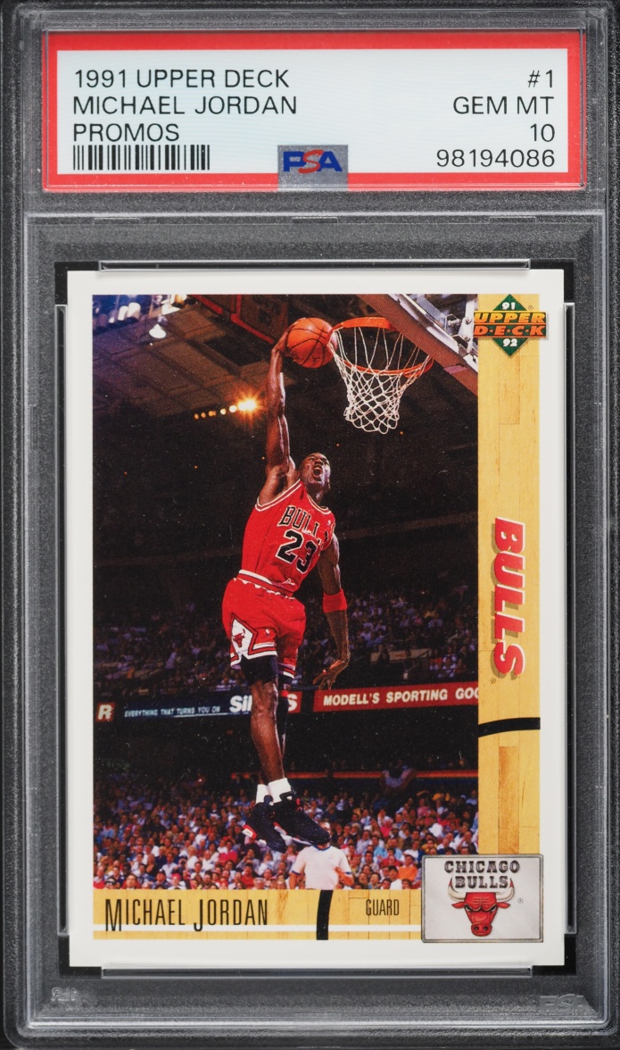 1991 Upper Deck Basketball Promo Michael Jordan #1 PSA 10 GEM MINT