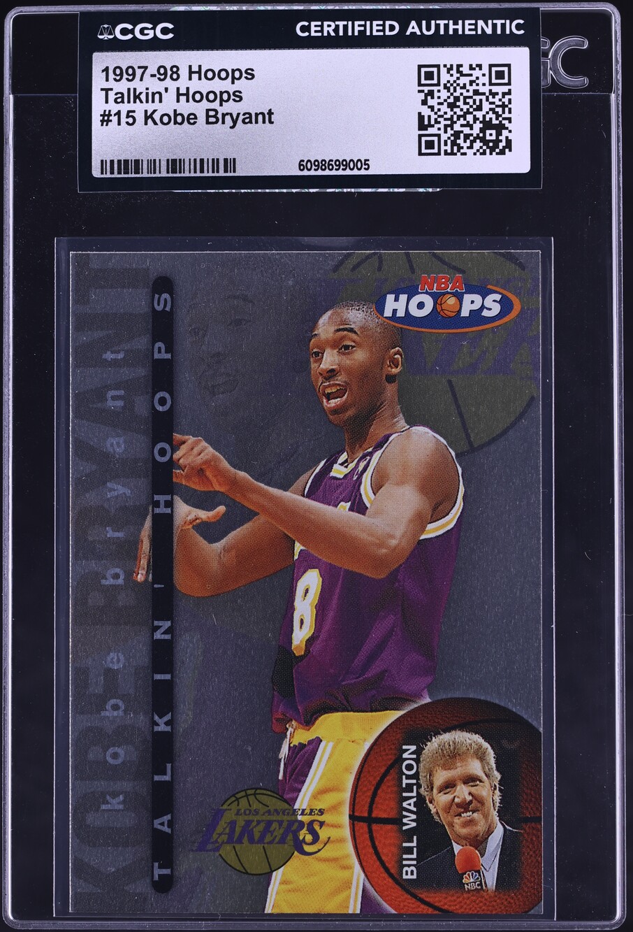 1997 Hoops Talkin' Hoops Kobe Bryant #15 CGC AUTH