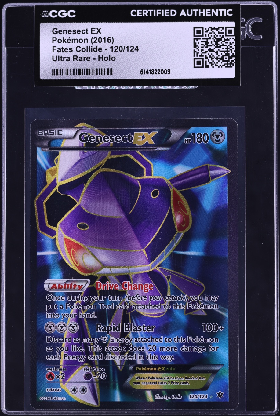 2016 Pokemon XY Fates Collide Full Art Genesect EX #120 CGC AUTH