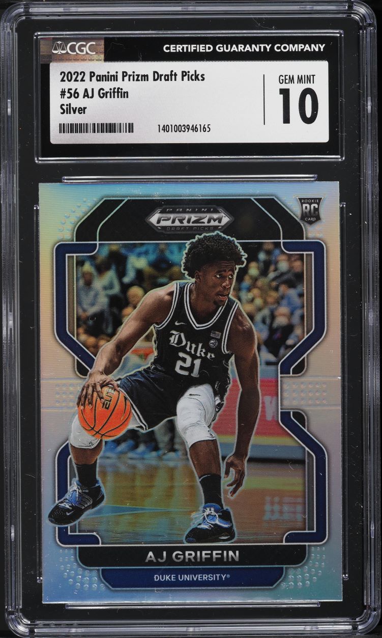 2022 Panini Prizm Draft Picks Silver AJ Griffin ROOKIE #56 CGC 10 GEM MINT - Main Image