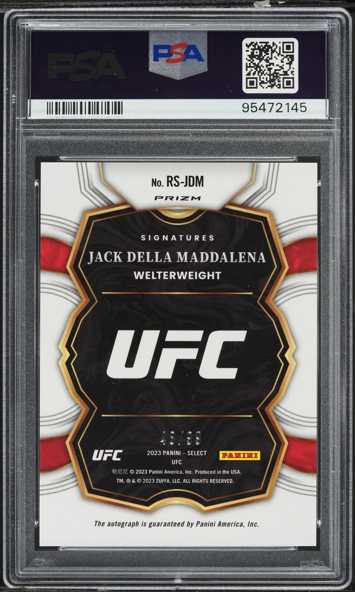 2023 Select UFC Red Jack Della Maddalena ROOKIE AUTO /99 #RS-JDM PSA 8 NM-MT