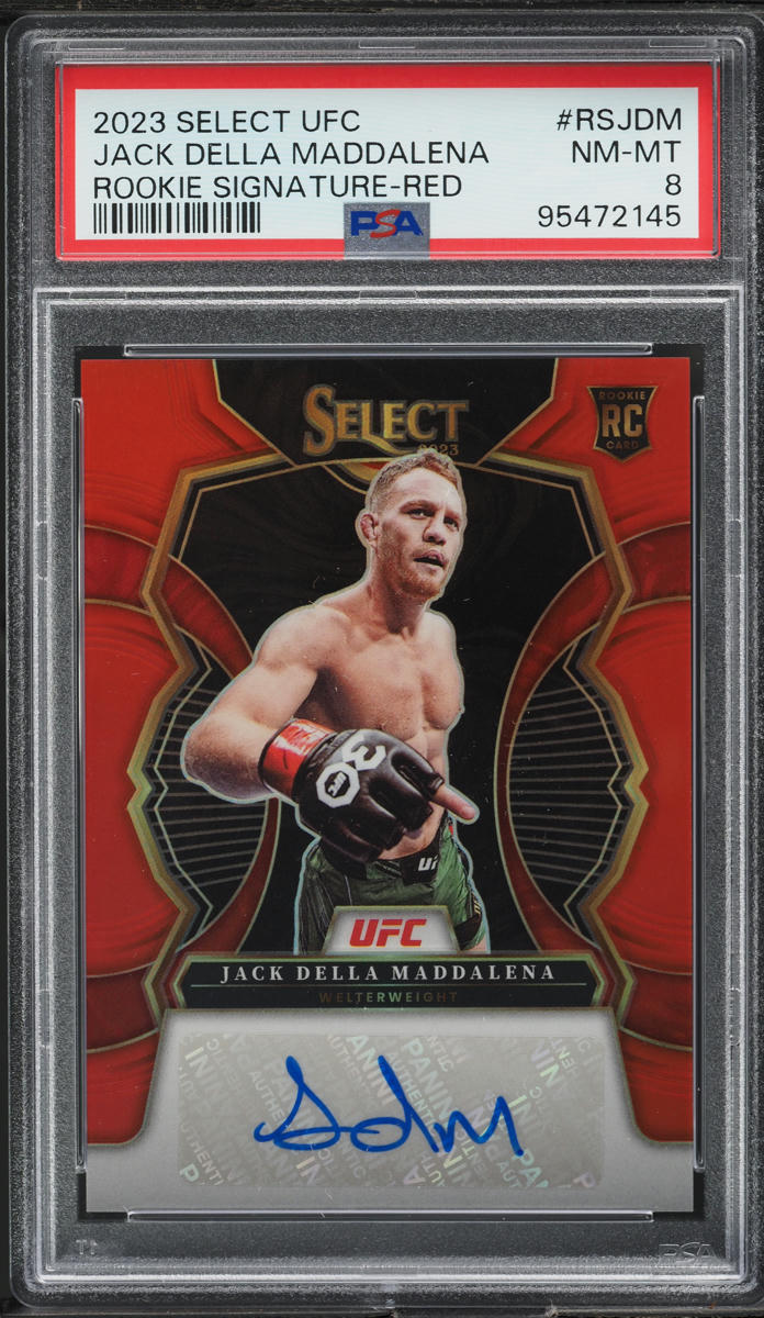 2023 Select UFC Red Jack Della Maddalena ROOKIE AUTO /99 #RS-JDM PSA 8 NM-MT