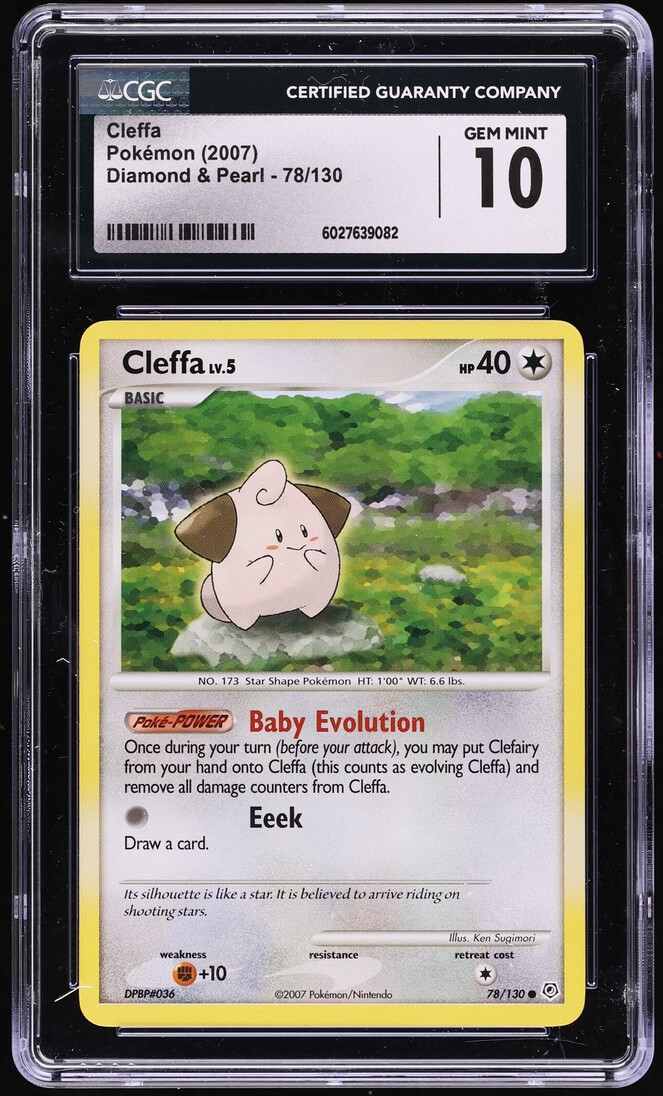 2007 Pokemon Diamond & Pearl Cleffa #78 CGC 10 GEM MINT