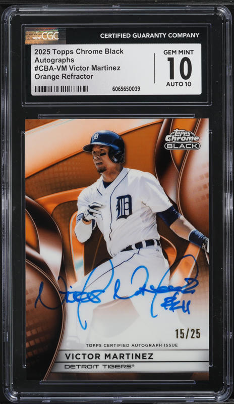 2025 Topps Chrome Black Victor Martinez AUTO #CBA-VM CGC
