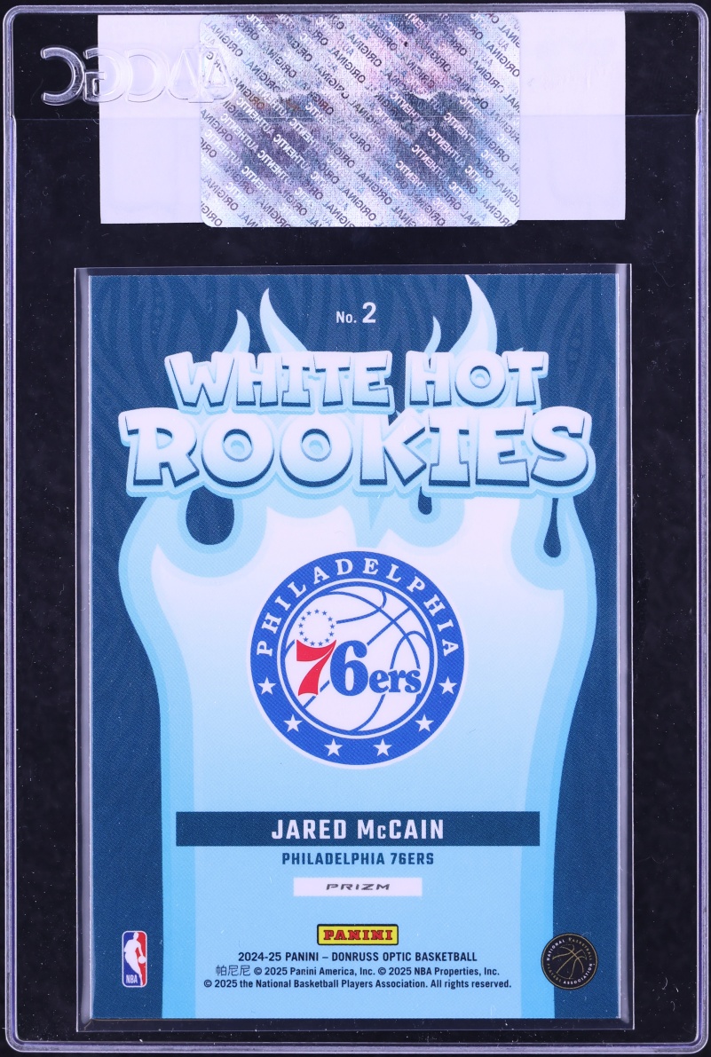 2024 Donruss Optic White Hot Holo Jared McCain ROOKIE #2 CGC AUTH
