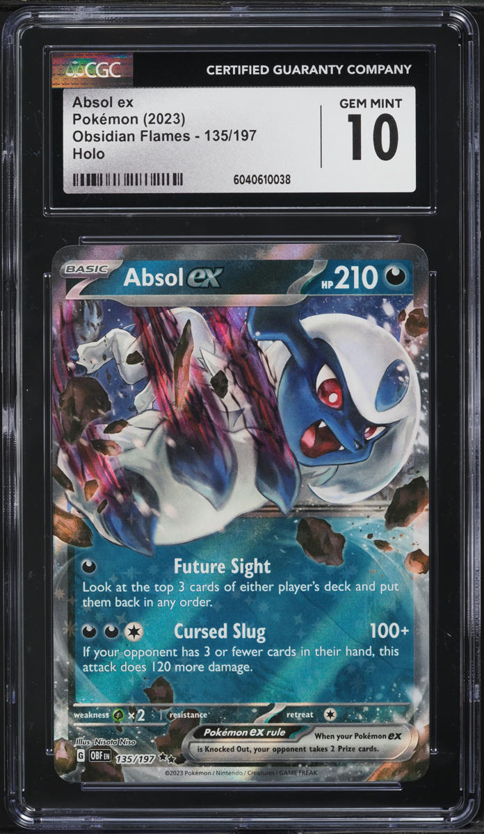 2023 Pokemon Scarlet & Violet Obsidian Flames Holo Absol ex #135 CGC 10 GEM MINT