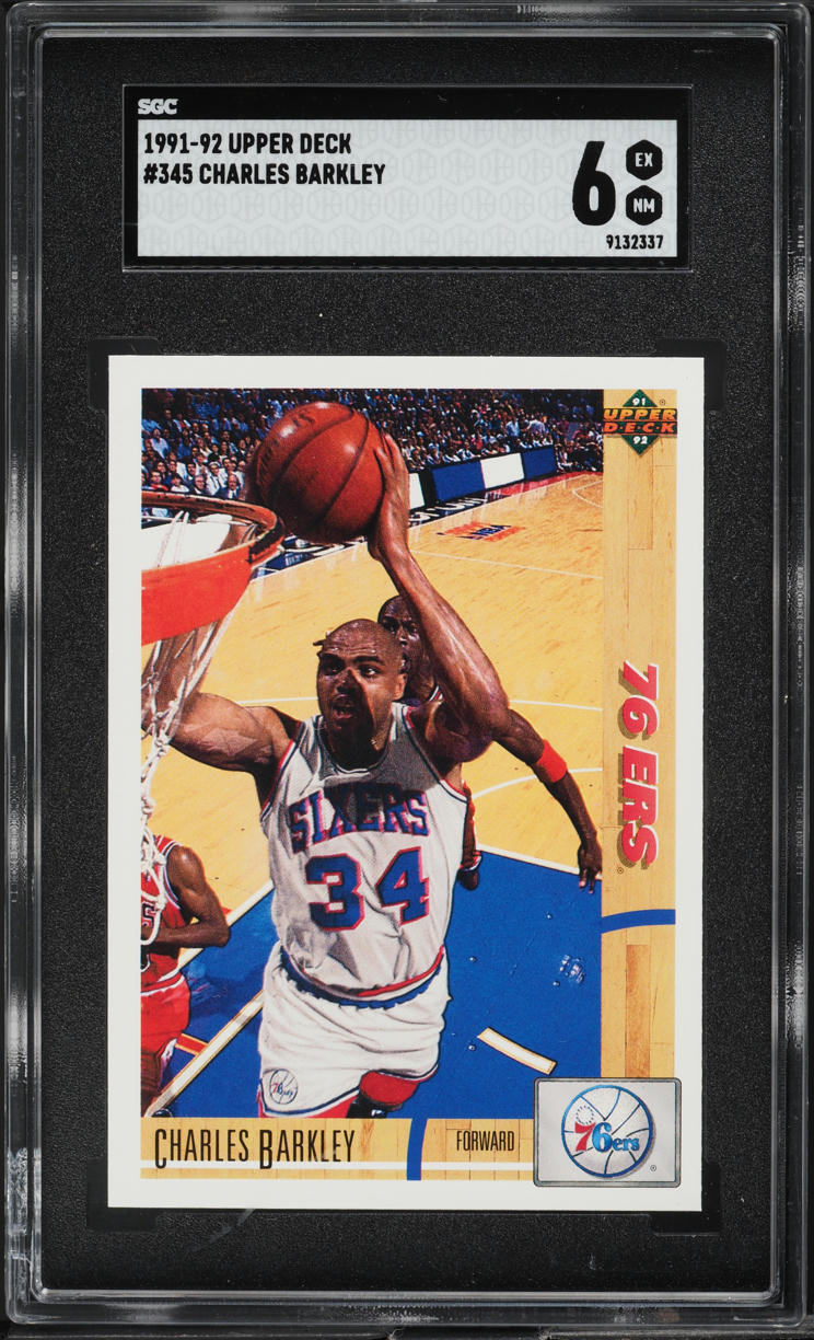 1991 Upper Deck Basketball Charles Barkley #345 SGC 6 EXMT