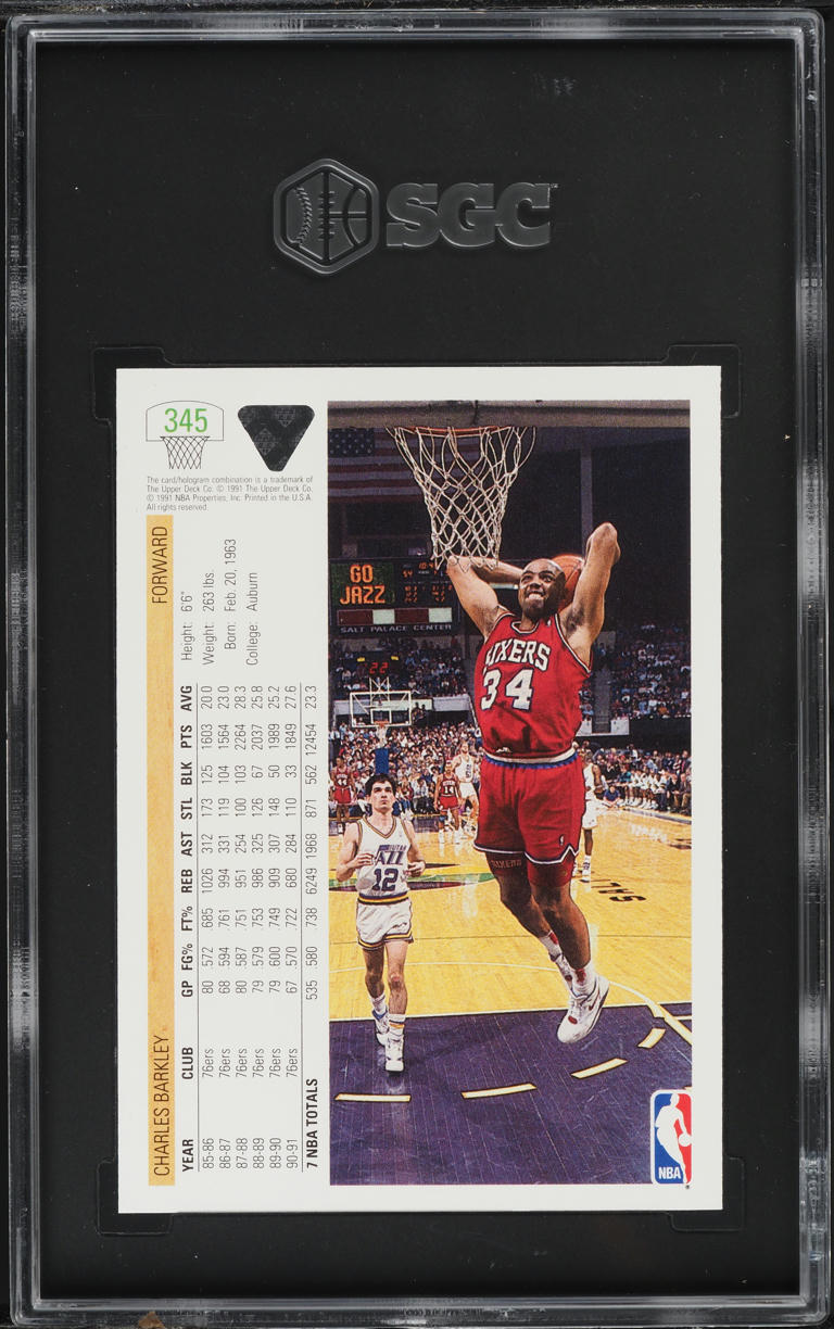 1991 Upper Deck Basketball Charles Barkley #345 SGC 6 EXMT