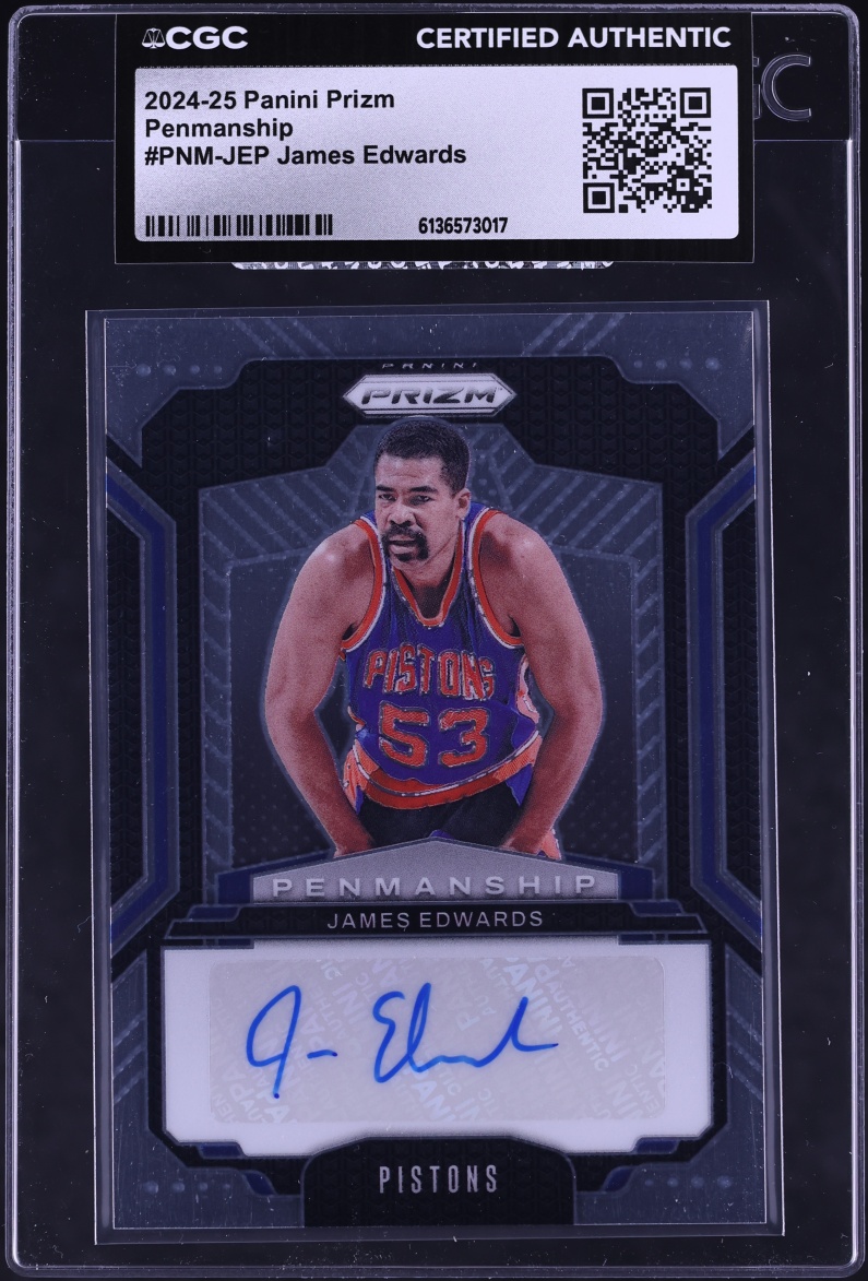 2024 Panini Prizm Penmanship James Edwards AUTO #PNM-JEP CGC AUTH