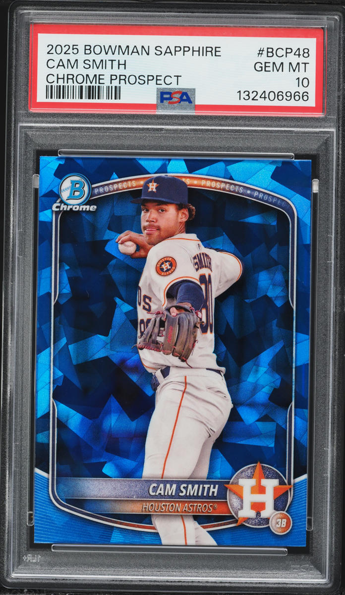 2025 Bowman Chrome Sapphire Cam Smith PROSPECT #BCP-48 PSA 10 GEM MINT