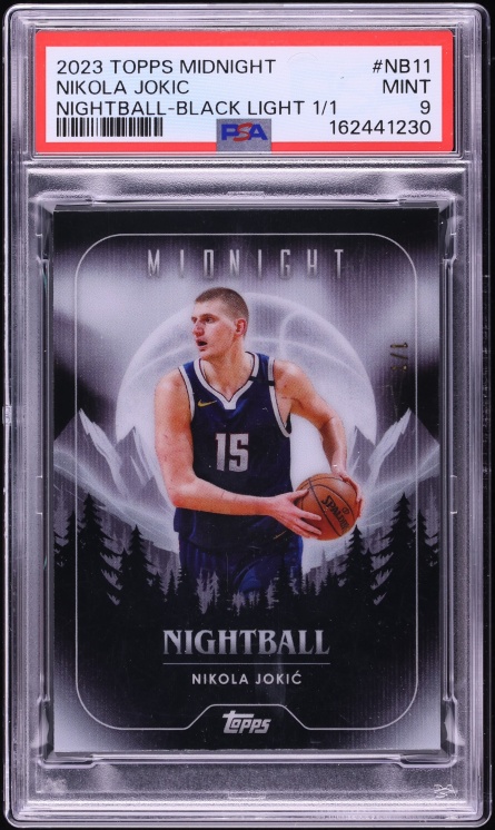 2023 Topps Midnight Nightball Black Light Nikola Jokic 1/1 #NB11 PSA 9 MINT