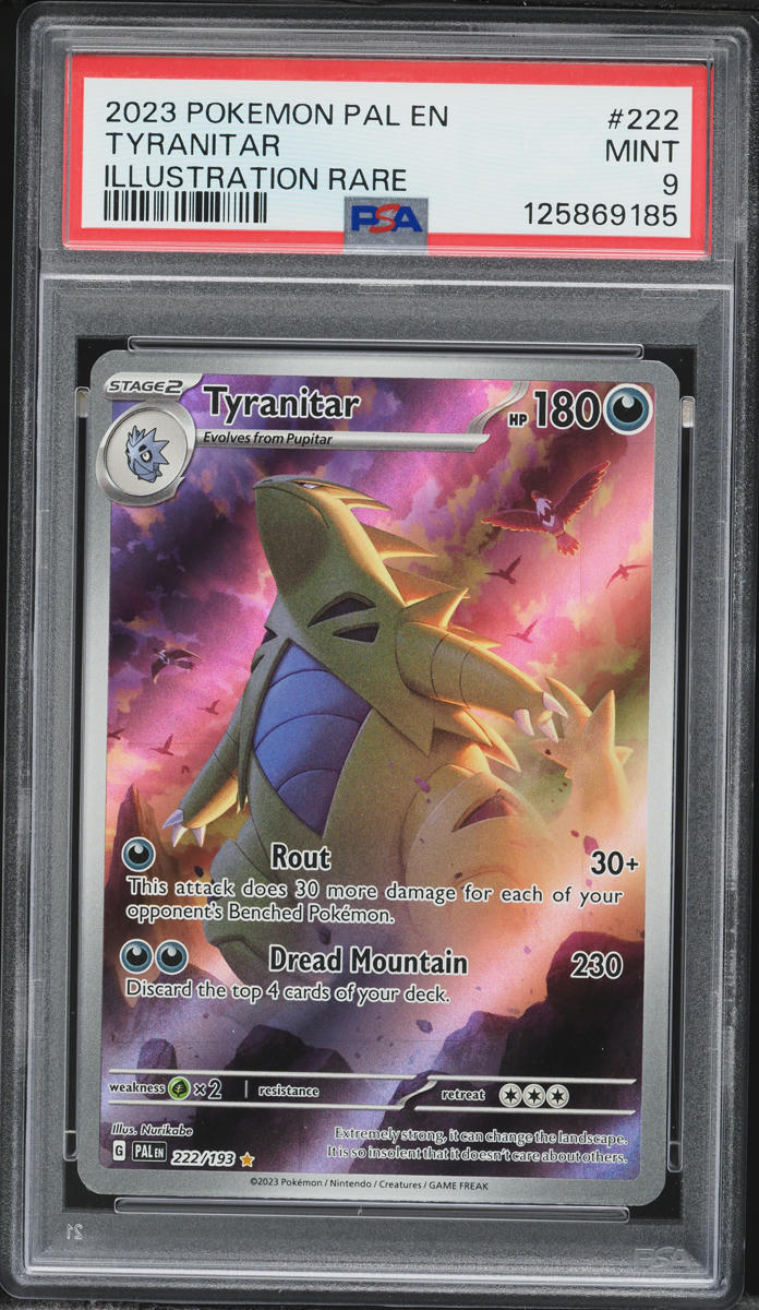 2023 Pokemon Scarlet & Violet Paldea Evolved IR Tyranitar #222 PSA 9 MINT