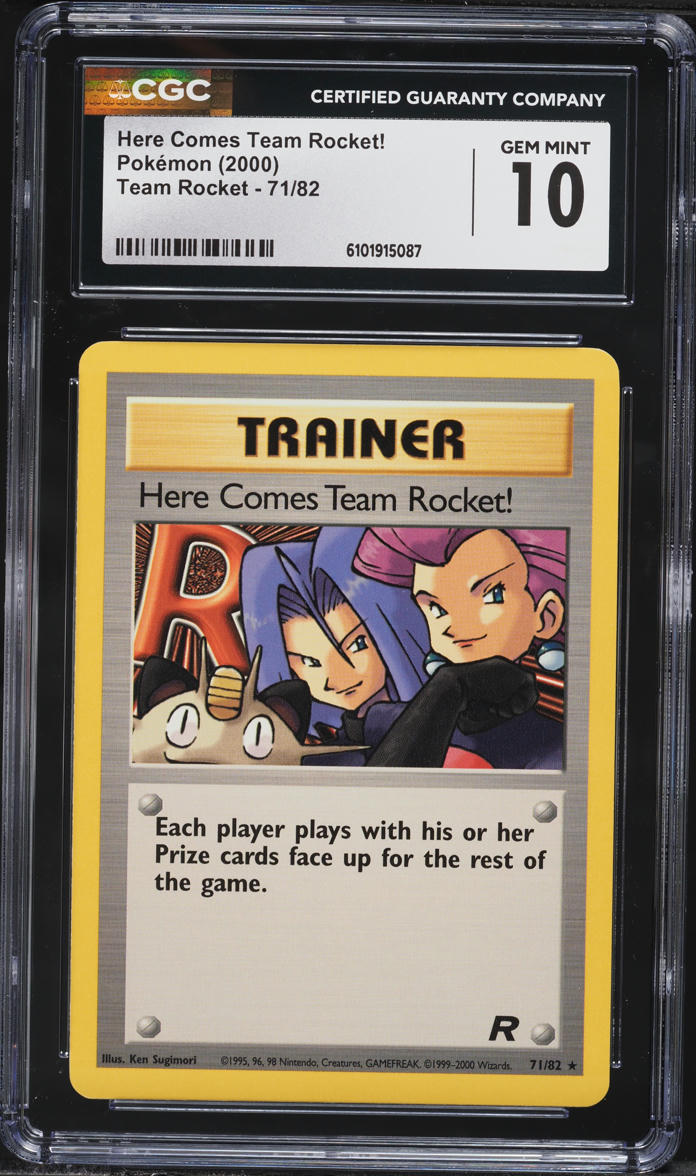 2000 Pokemon Team Rocket Here Comes Team Rocket! #71 CGC 10 GEM MINT