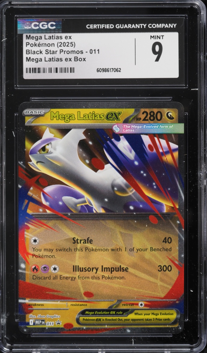 2025 Pokemon Mega Evolution Black Star Promo Box Mega Latias EX #11 CGC 9 MINT
