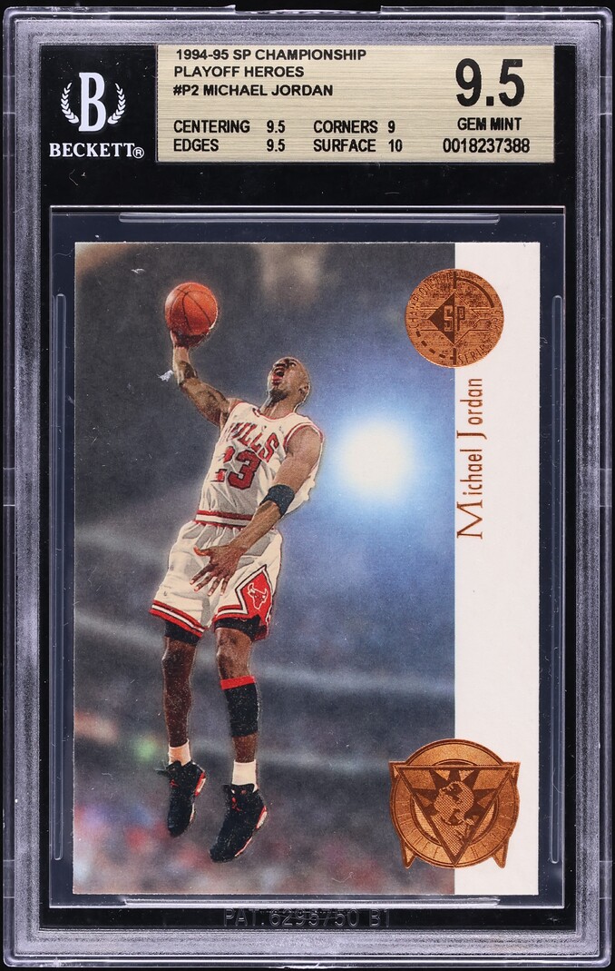 1994 SP Championship Playoff Heroes Michael Jordan #P2 BGS 9.5 GEM MINT ...
