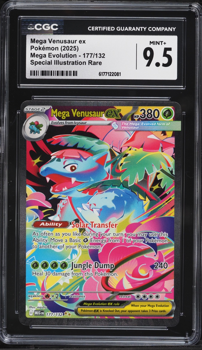 2025 Pokemon Mega Evolution SIR Mega Venusaur EX #177 CGC 9.5 MINT+