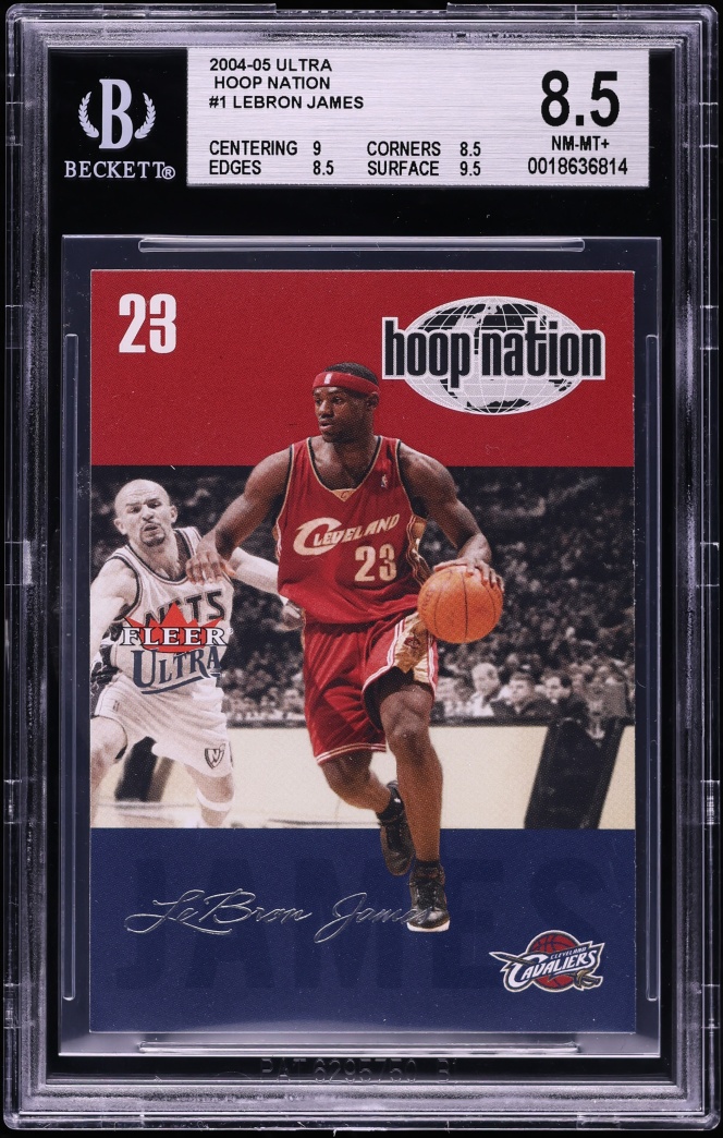 2004 Ultra Hoop Nation LeBron James #1 BGS 8.5 NM-MT+