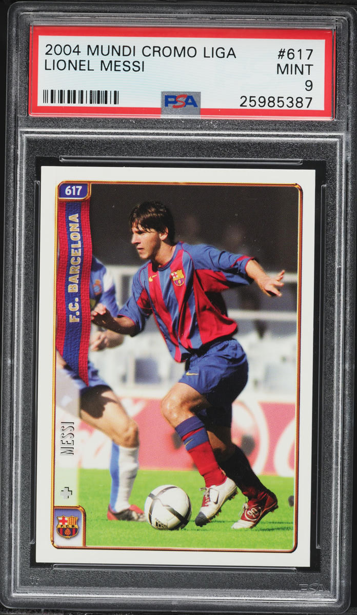2004 Mundi Cromo Liga Lionel Messi ROOKIE #617 PSA 9 MINT