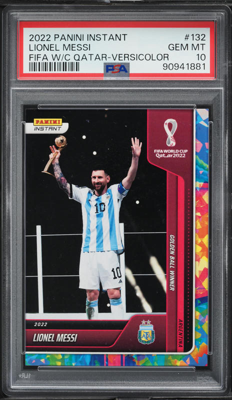 2022 Panini Instant FIFA World Cup Turquoise Lionel Messi AUTO /10