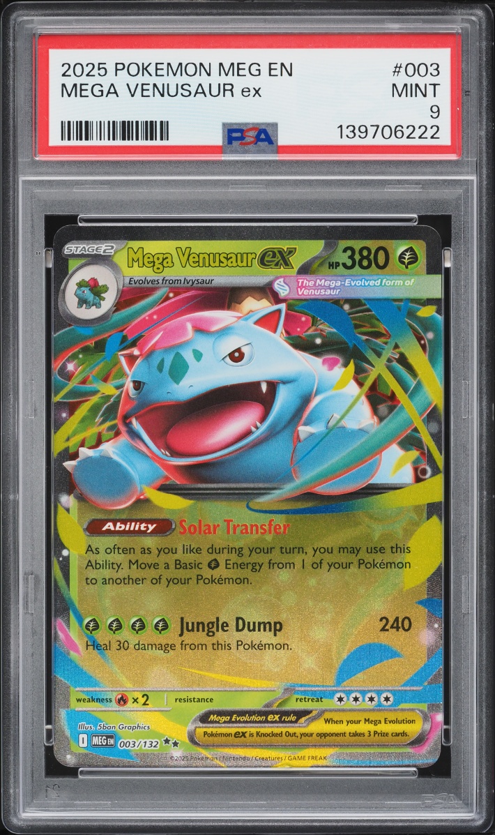 2025 Pokemon Mega Evolution Holo Mega Venusaur EX #3 PSA 9 MINT