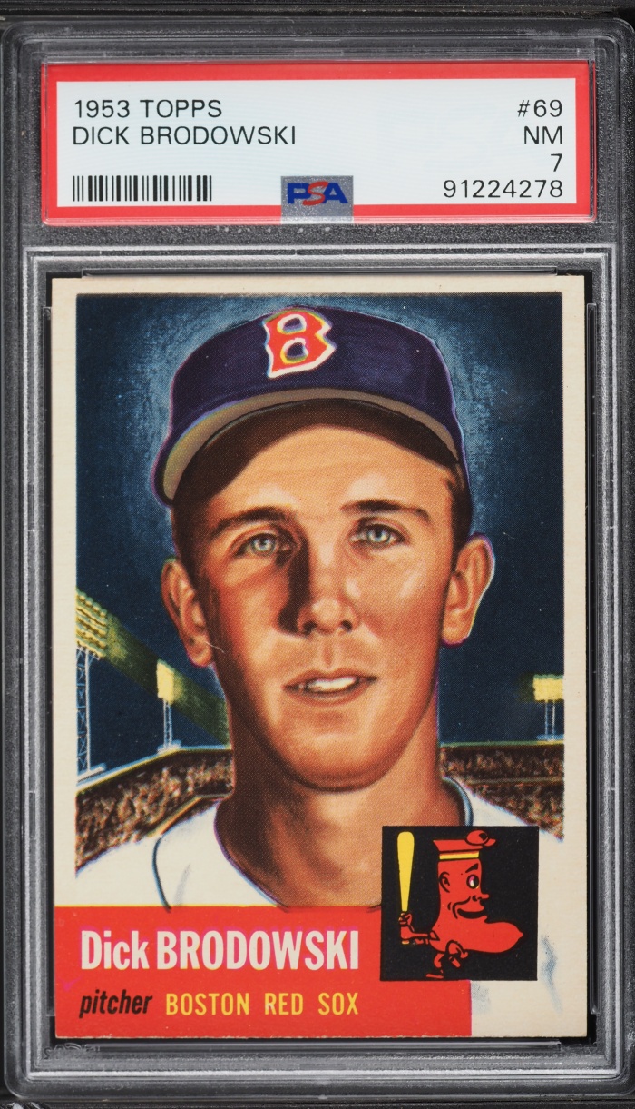 1953 Topps Dick Brodowski #69 PSA 7 NRMT