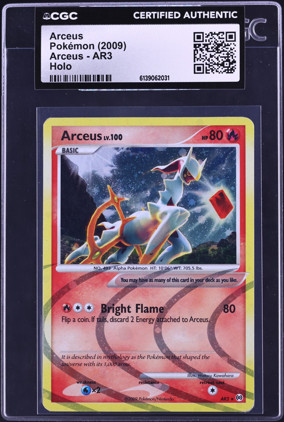 2009 Pokemon Platimum Holo Arceus #AR3 CGC AUTH