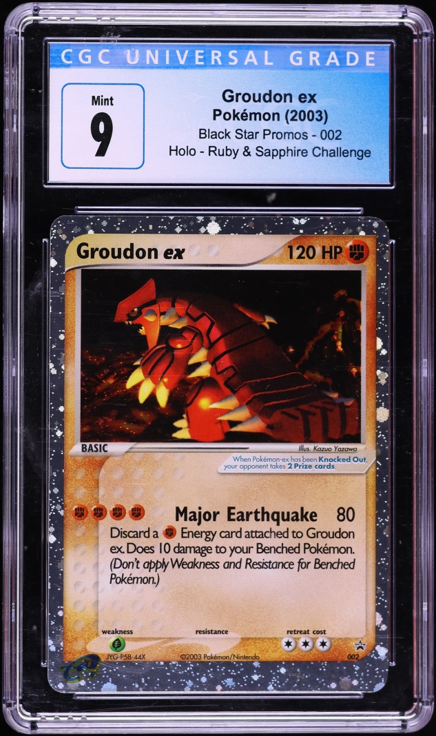 2003 Pokemon Black Star Promo Holo Groudon ex #2 CGC 9 MINT