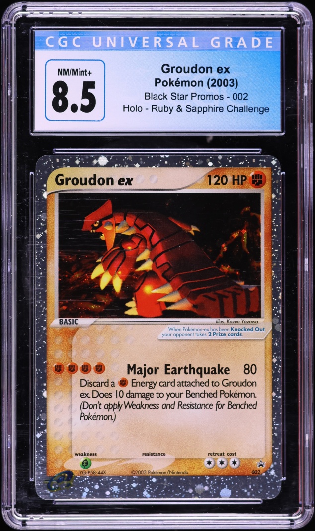 2003 Pokemon Black Star Promo Holo Groudon ex #2 CGC 8.5 NM-MT+