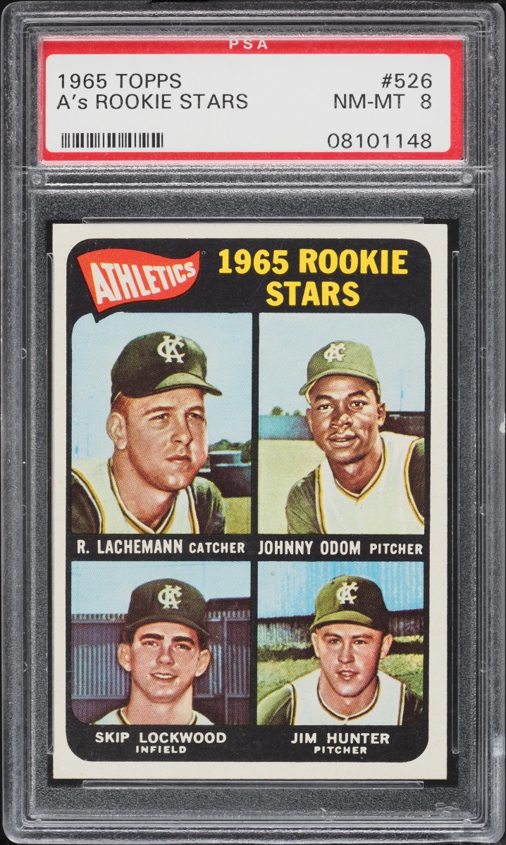 1965 Topps Catfish Hunter SP ROOKIE #526 PSA 8 NM-MT