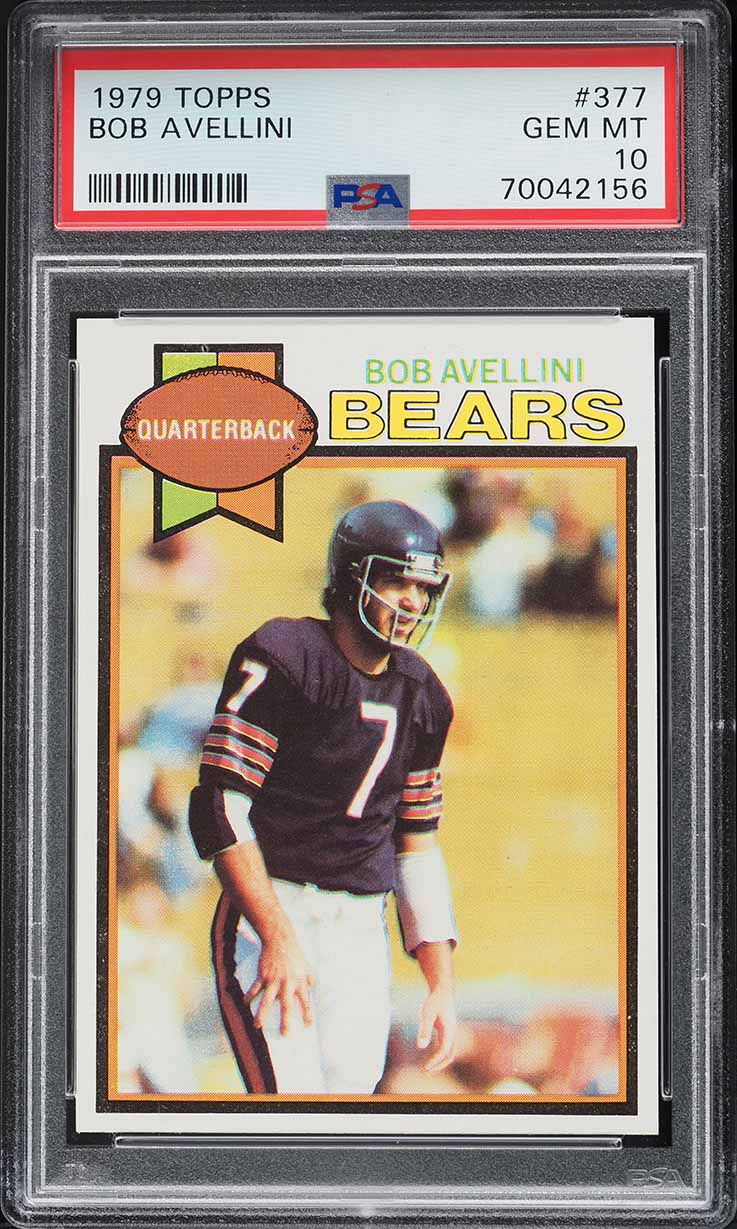 1979 Topps Football Bob Avellini #377 PSA 10 GEM MINT