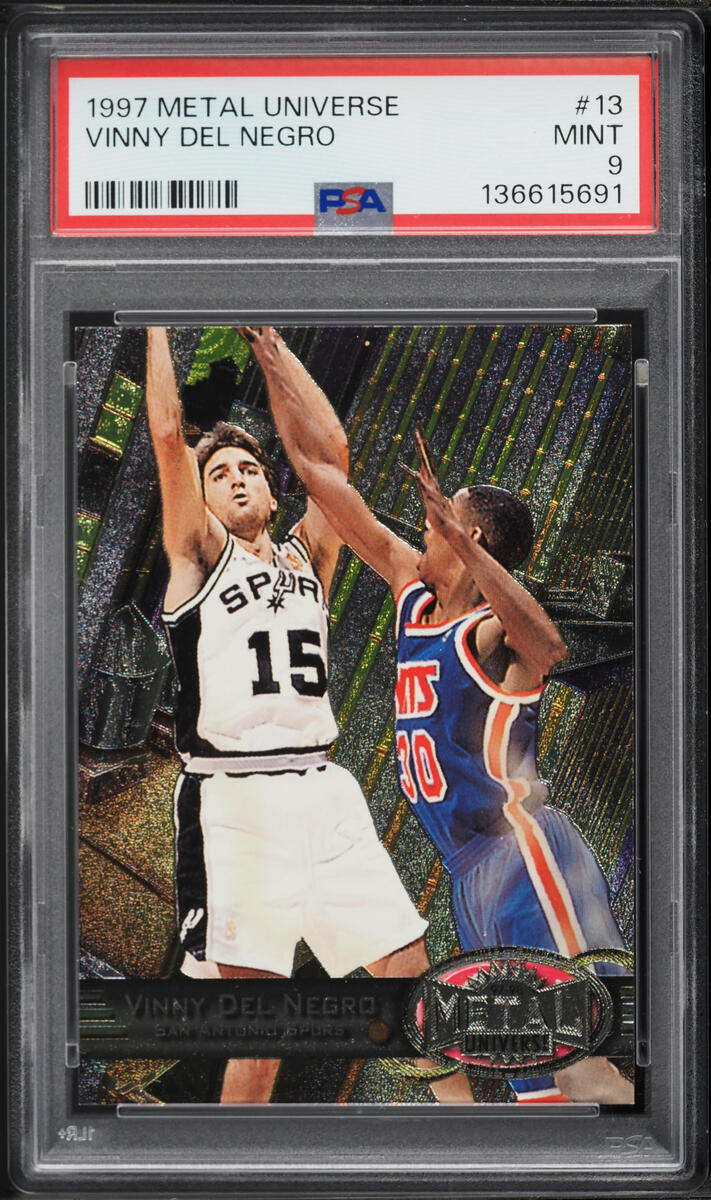 1997 Metal Universe Basketball Vinny Del Negro #13 PSA 9 MINT