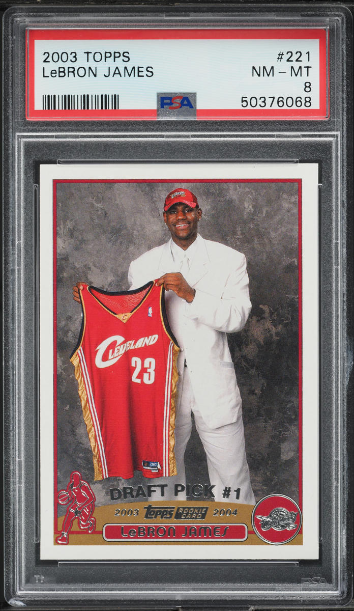 2003 Topps Basketball LeBron James ROOKIE #221 PSA 8 NM-MT