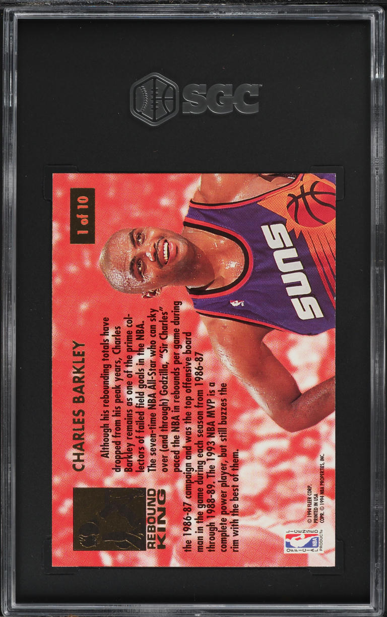 1993 Ultra Rebound King Charles Barkley #1 SGC 9 MINT