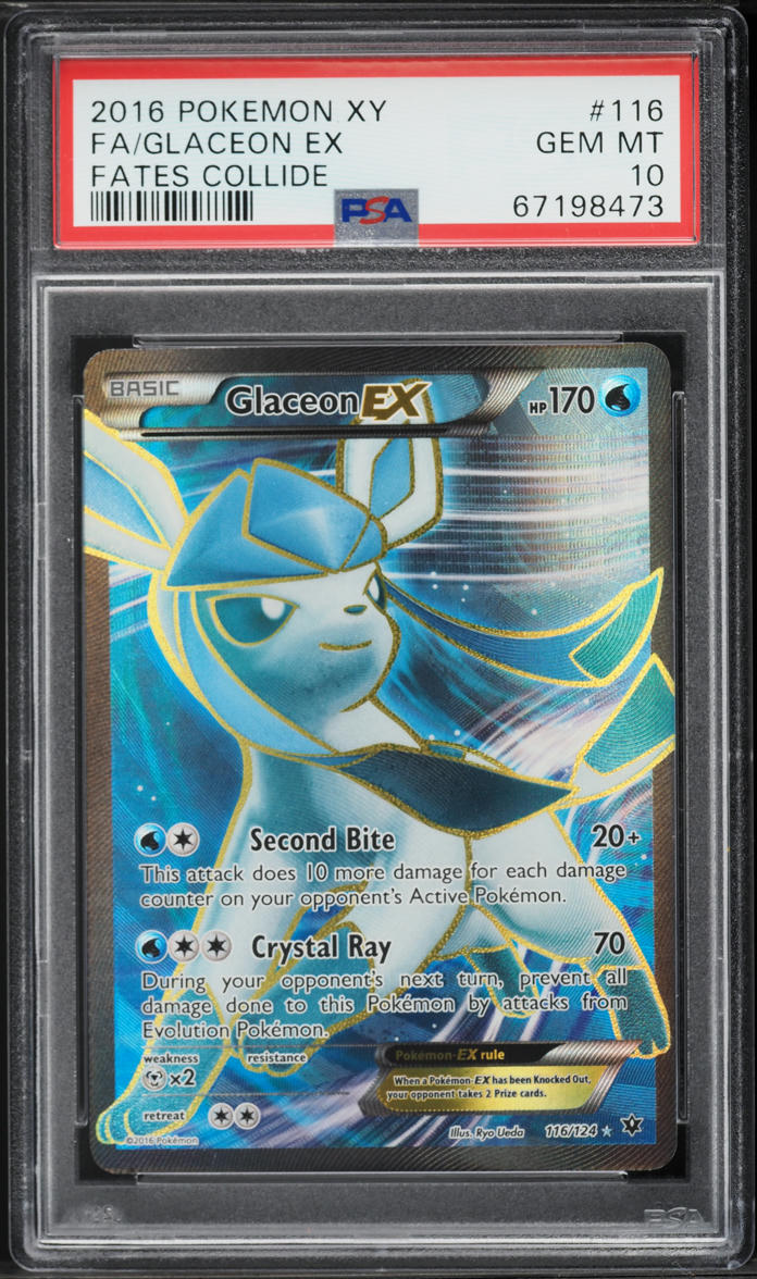 2016 Pokemon XY Fates Collide Full Art Glaceon EX #116 PSA 10 GEM MINT