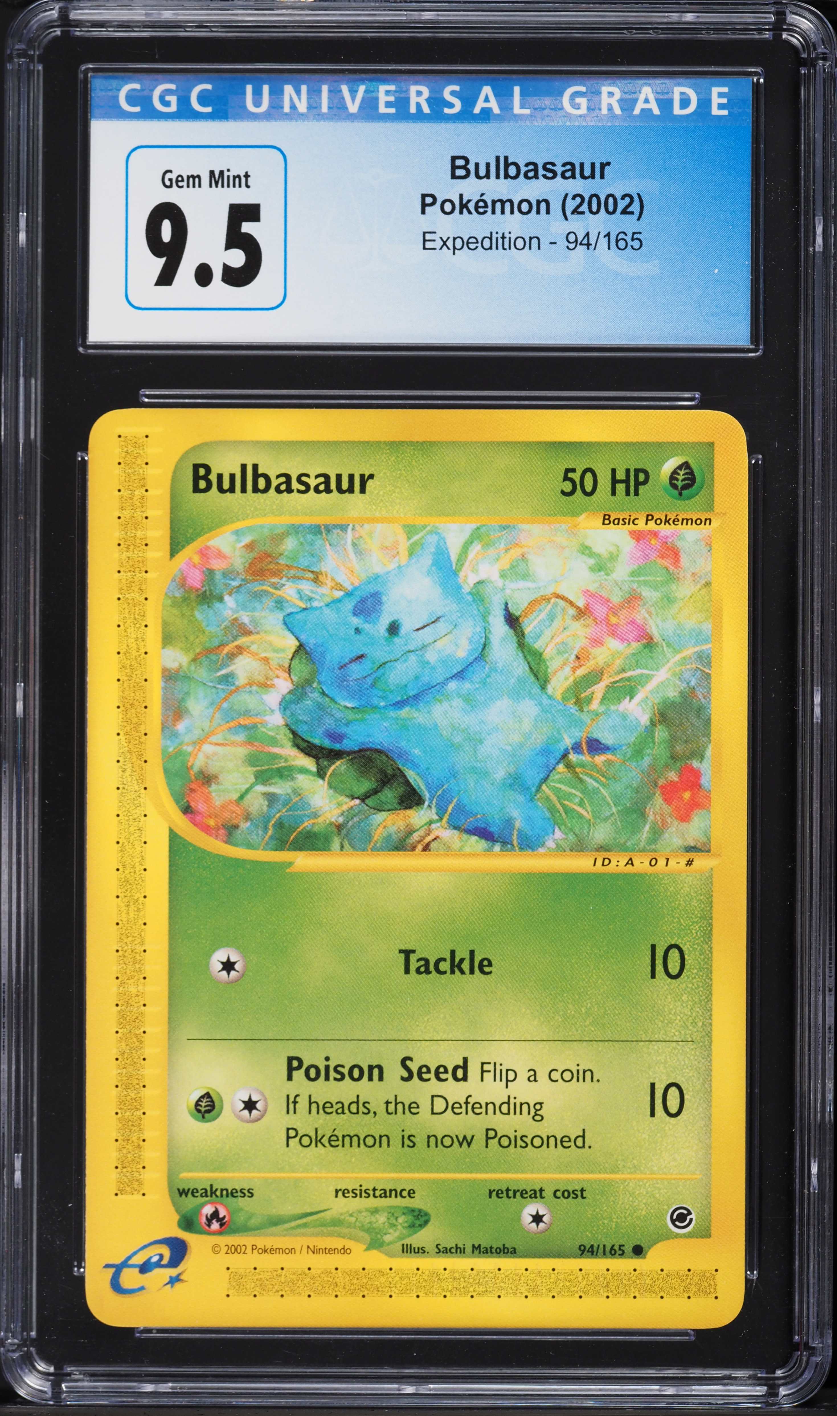 2002 Pokemon Expedition Bulbasaur #94 CGC 9.5 GEM MINT