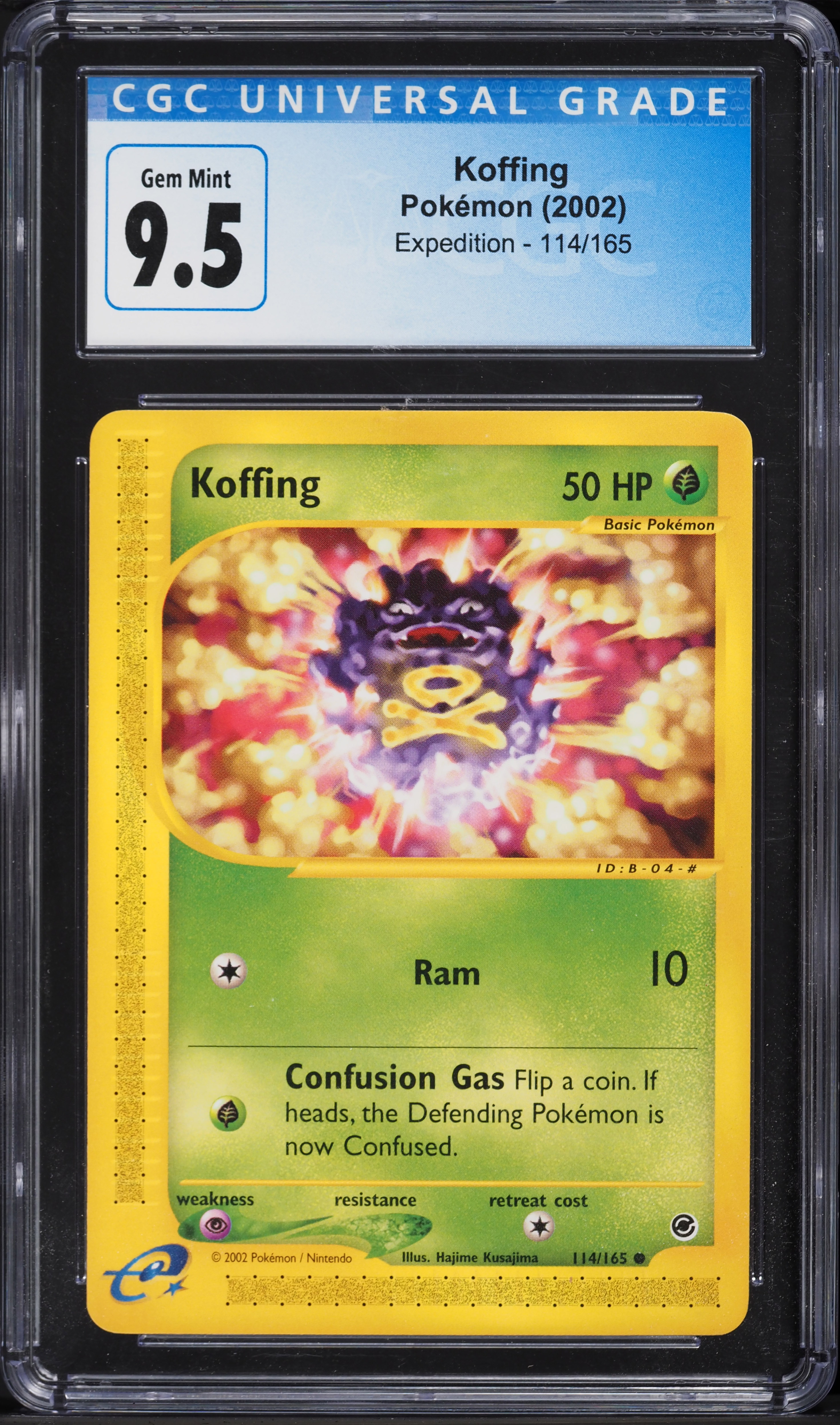 2002 Pokemon Expedition Koffing #114 CGC 9.5 GEM MINT