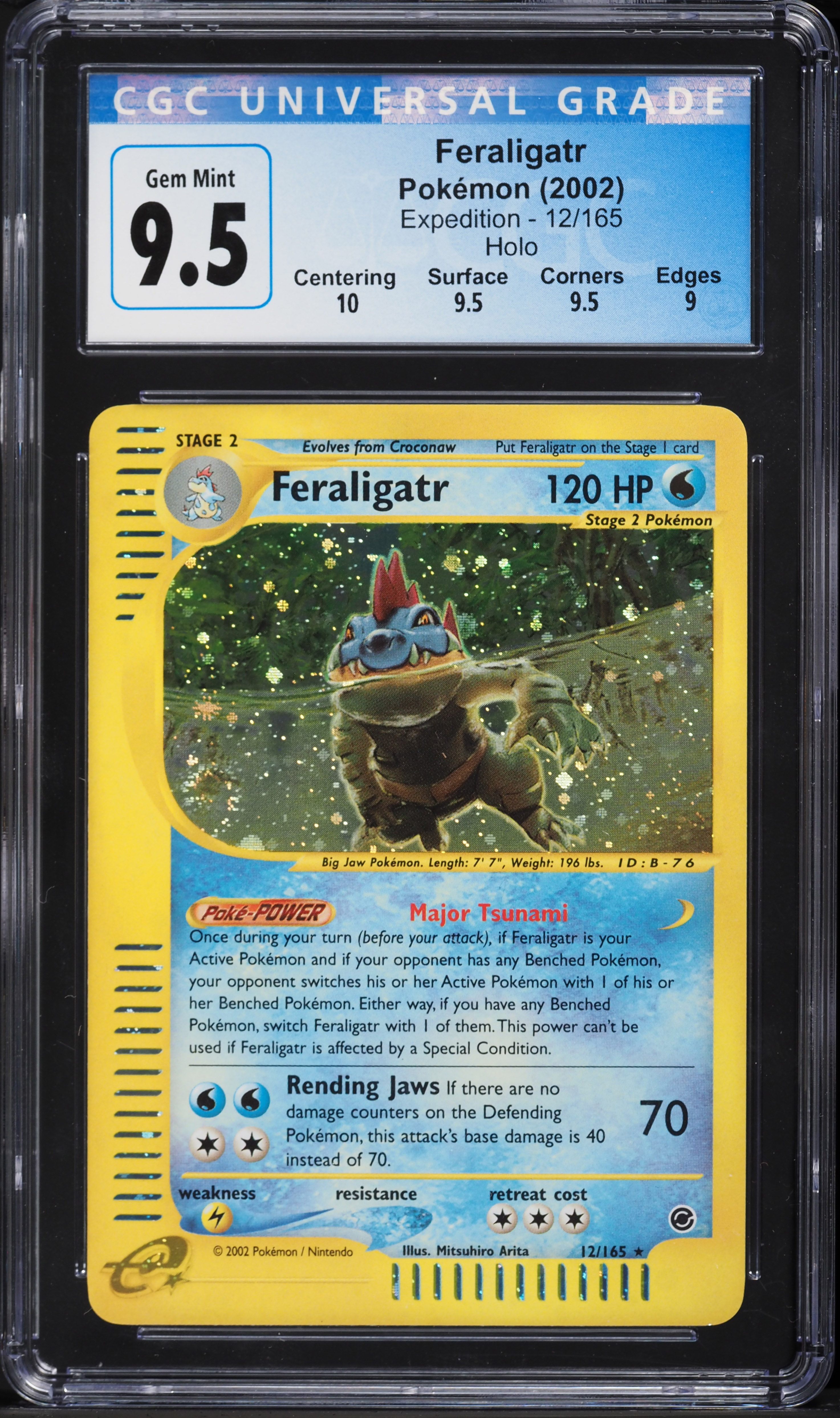 2002 Pokemon Expedition Holo Feraligatr #12 CGC 9.5 GEM MINT