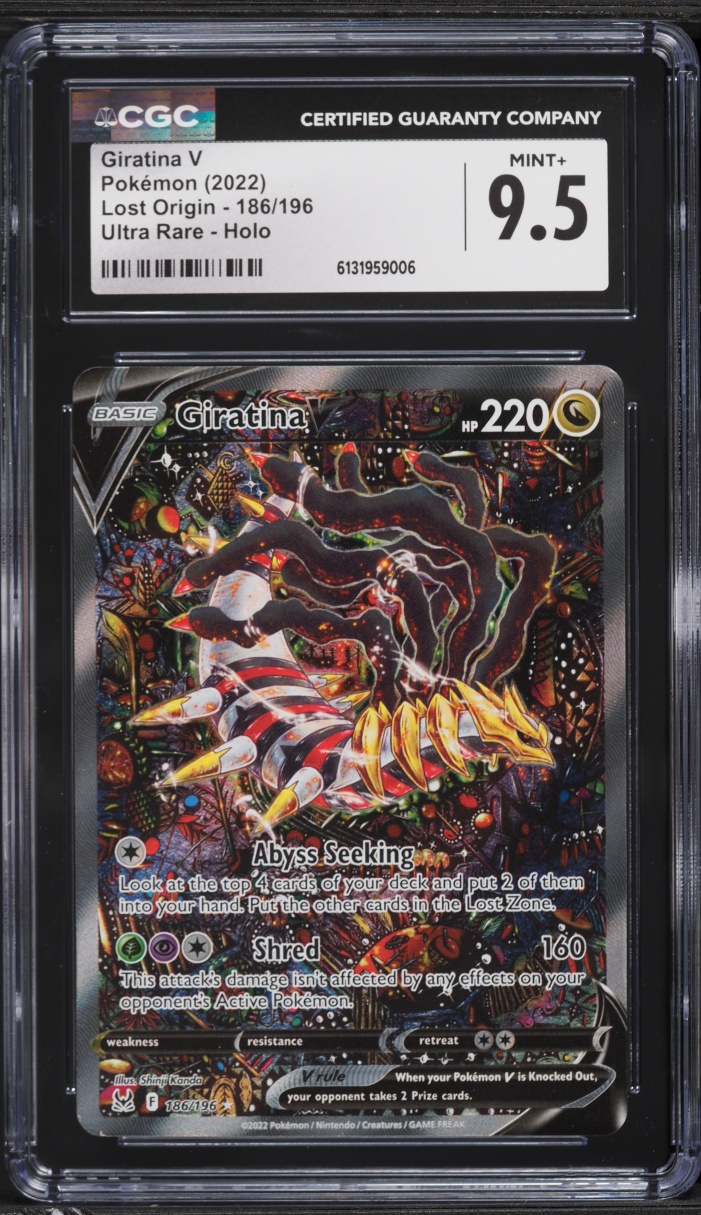 2022 Pokemon Sword & Shield Lost Origin Alt Art Giratina V #186 CGC 9.5 MINT+