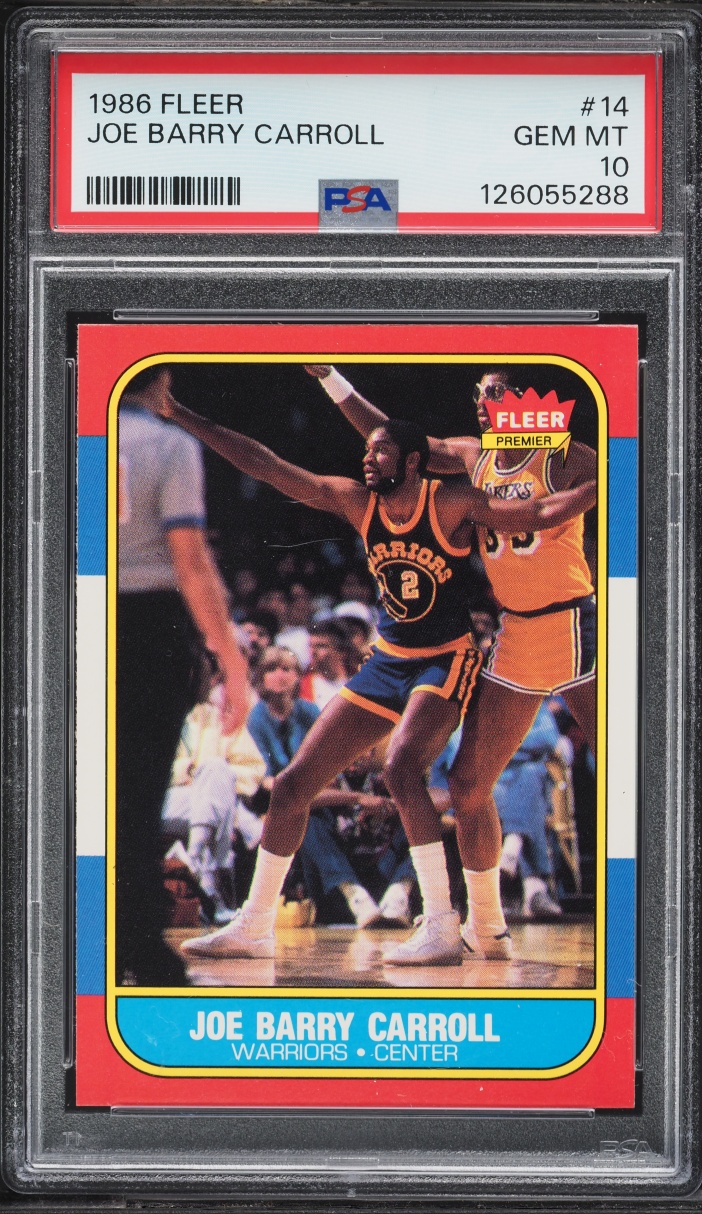1986 Fleer Basketball Joe Barry Carroll #14 PSA 10 GEM MINT