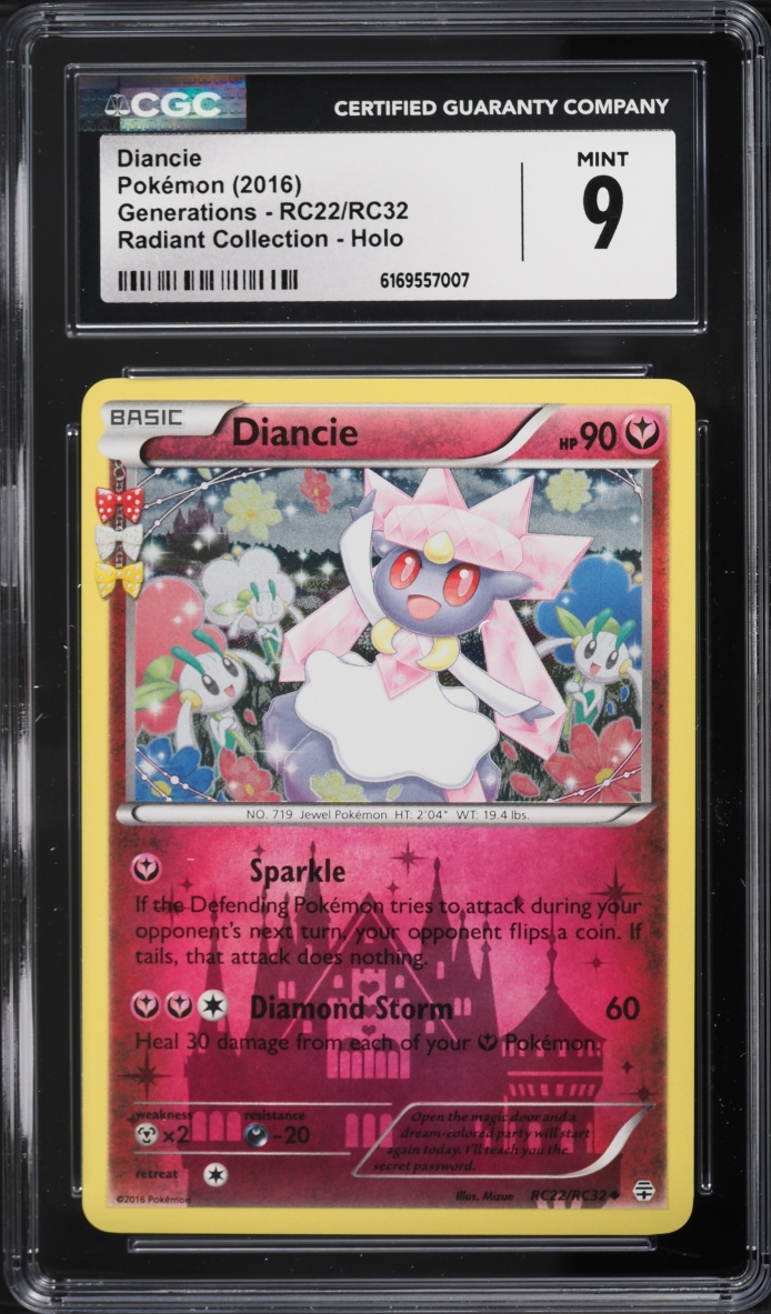 2016 Pokemon XY Generations Radiant Collection Holo Diancie #RC22 CGC 9 MINT