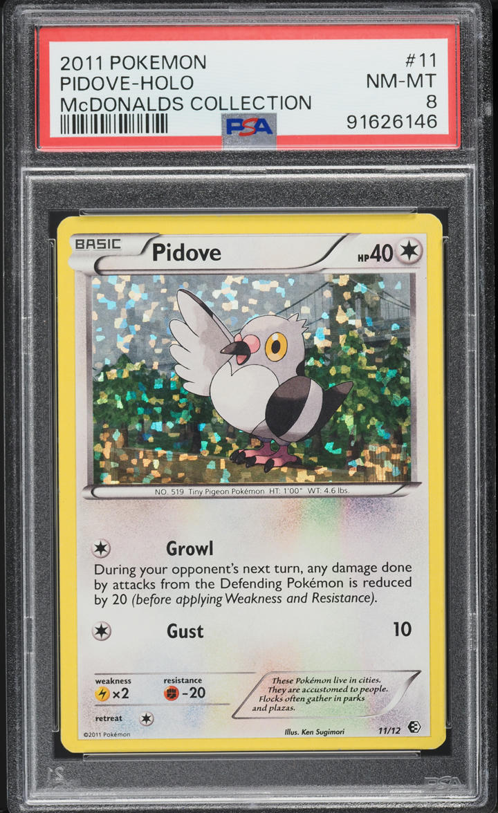 2011 Pokemon McDonald's Collection Holo Pidove #11 PSA 8 NM-MT