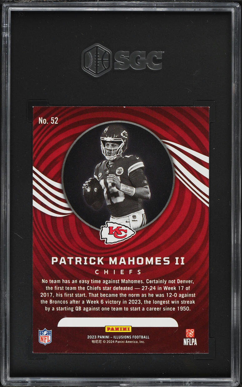 2023 Panini Illusions Retail Patrick Mahomes II #52 SGC 8 NM-MT