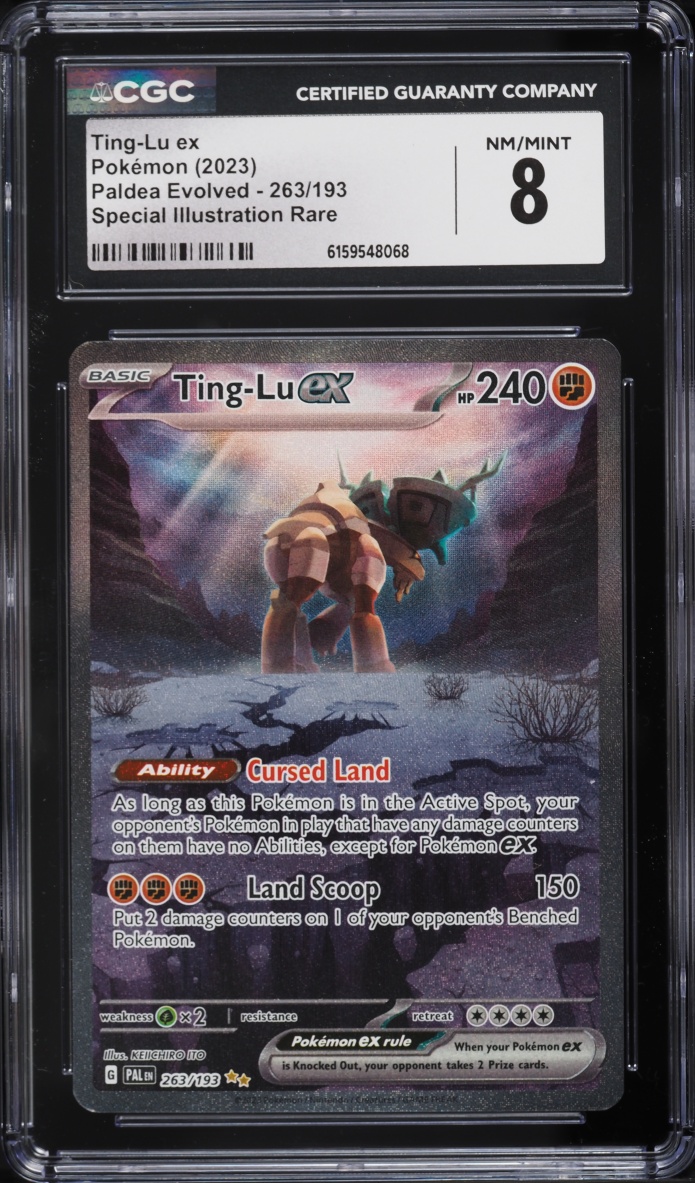 2023 Pokemon Scarlet & Violet Paldea Evolved SIR Ting-Lu ex #263 CGC 8 NM-MT