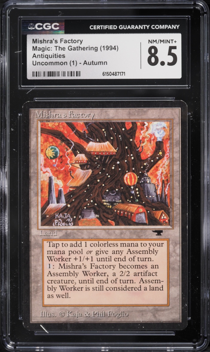 1994 Magic The Gathering MTG Antiquities Autumn Mishra's Factory CGC 8.5 NM-MT+
